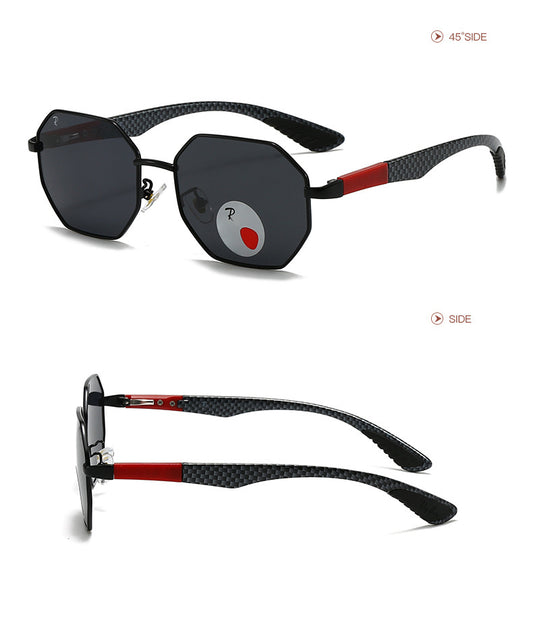 RayBan RB 3140 015 Polarized Metal Geometric Sunglasses
