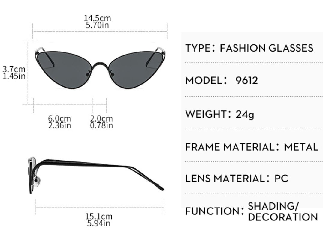 No.010: Retro Cat-Eye Modern and Fashion-forward Sunglasses