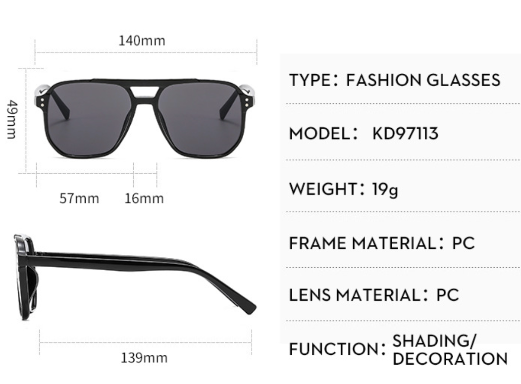 No.005: Double-Bridge Aviator Sunglasses