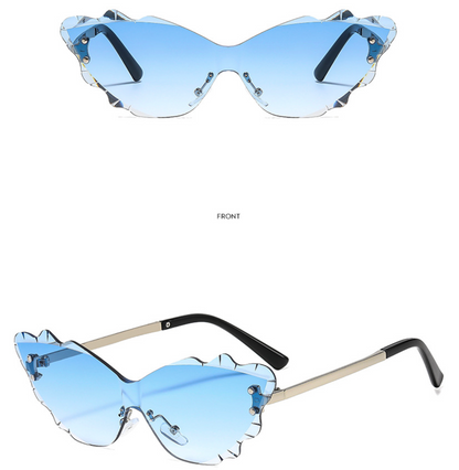 No.011: Cloud-Shaped Rimless Y2K and Party Sunglasses