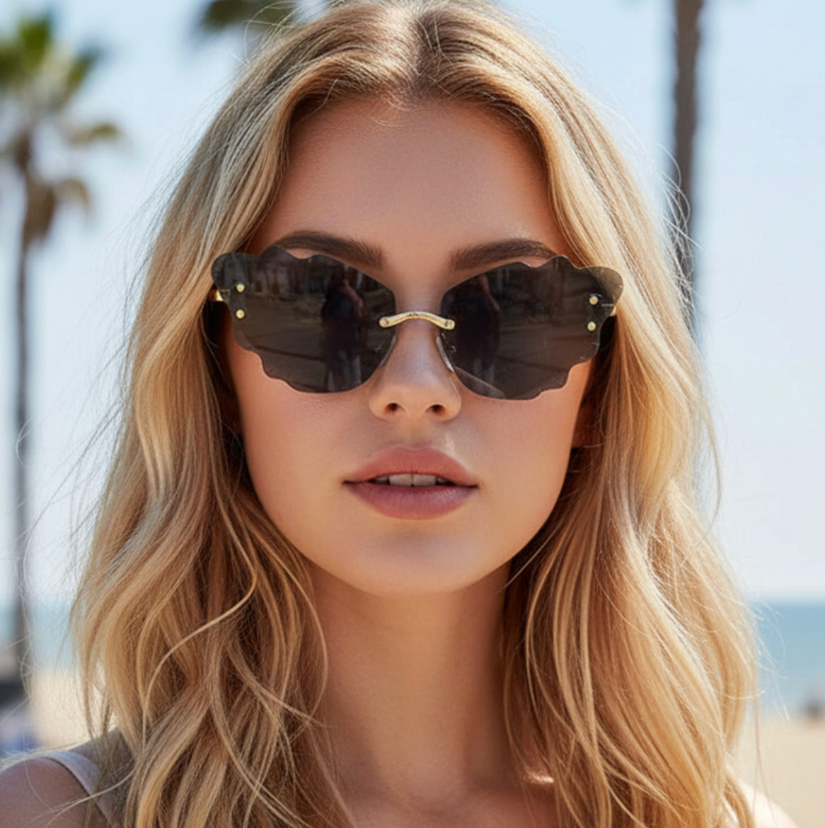 No.011: Cloud-Shaped Rimless Y2K and Party Sunglasses