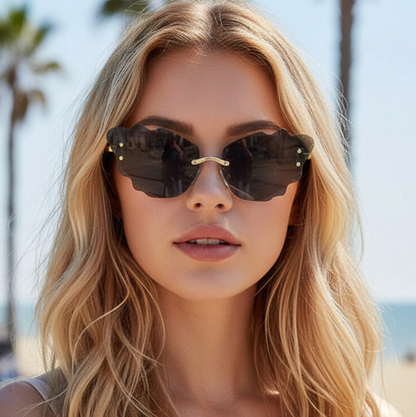 No.011: Cloud-Shaped Rimless Y2K and Party Sunglasses
