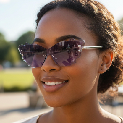 No.011: Cloud-Shaped Rimless Y2K and Party Sunglasses