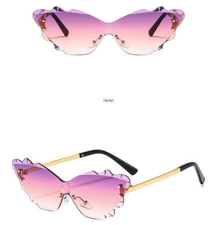 No.011: Cloud-Shaped Rimless Y2K and Party Sunglasses