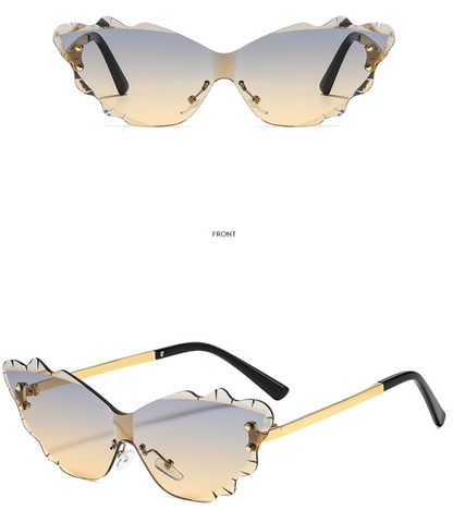No.011: Cloud-Shaped Rimless Y2K and Party Sunglasses