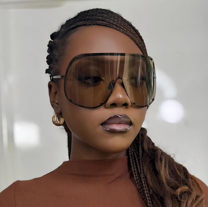 No.004: Oversized and Retro Oval Sunglasse UV400 protection
