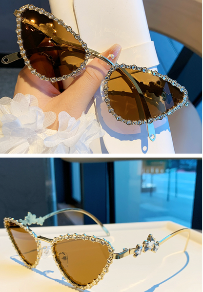No.009: Crystal-Embellished Cat-Eye elegant Sunglasses