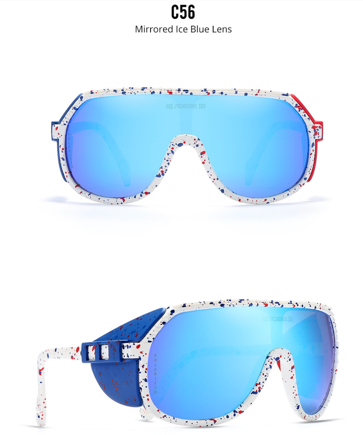 No.061 Polarized Lightweight TR90 Cycling Sport Wraparound Design Sunglasses