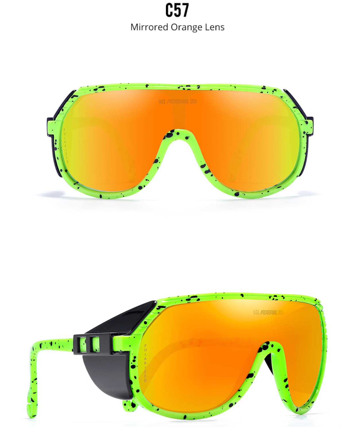 No.061 Polarized Lightweight TR90 Cycling Sport Wraparound Design Sunglasses