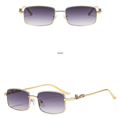 No.022: Vintage Square Metal Unisex Clean and Elegant Sunglasses