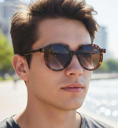 No.023: Elegant Round Frame Sunglasses