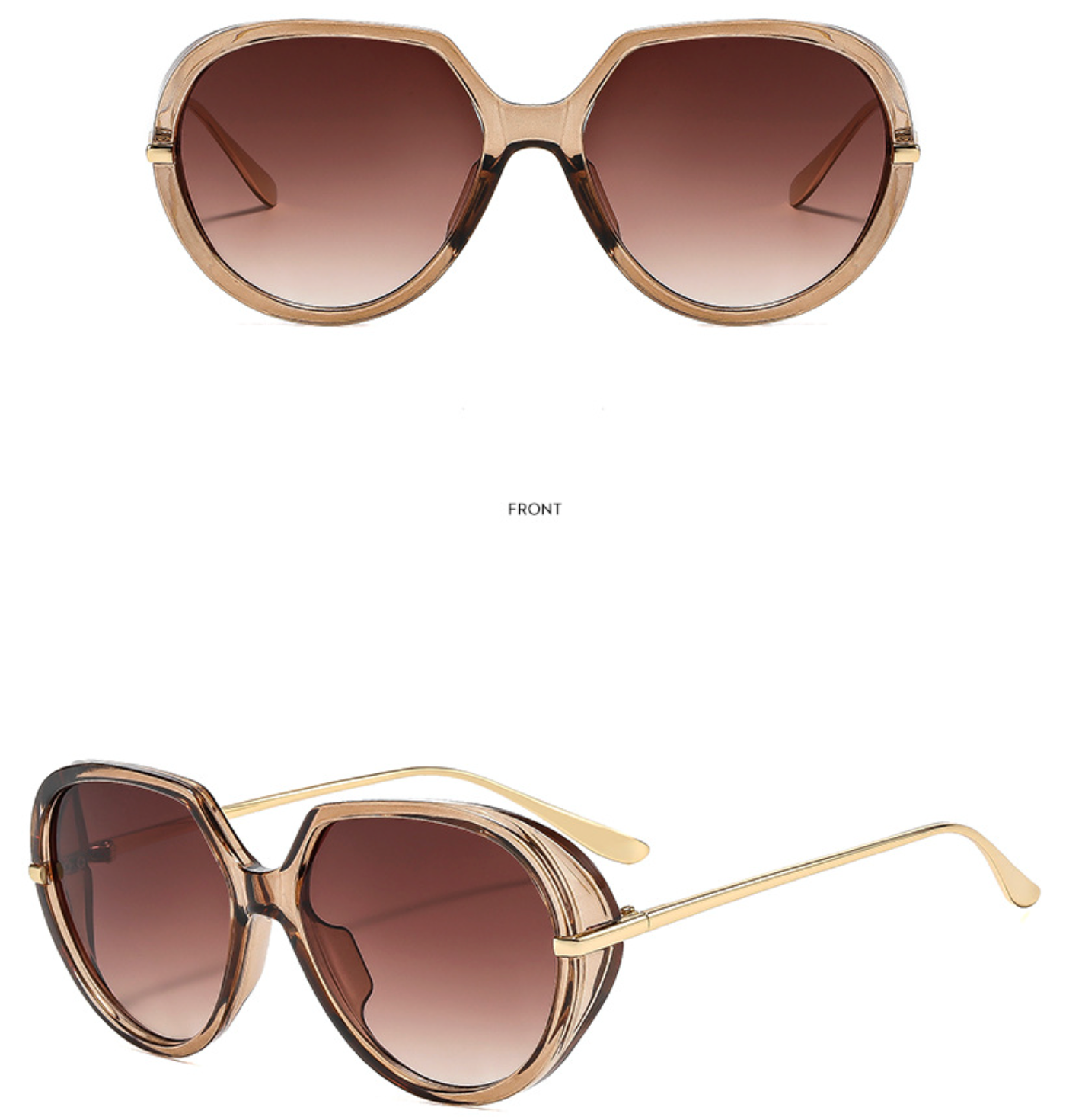 No.024: Oversized Retro Oval Casual and Daily Sunglasses