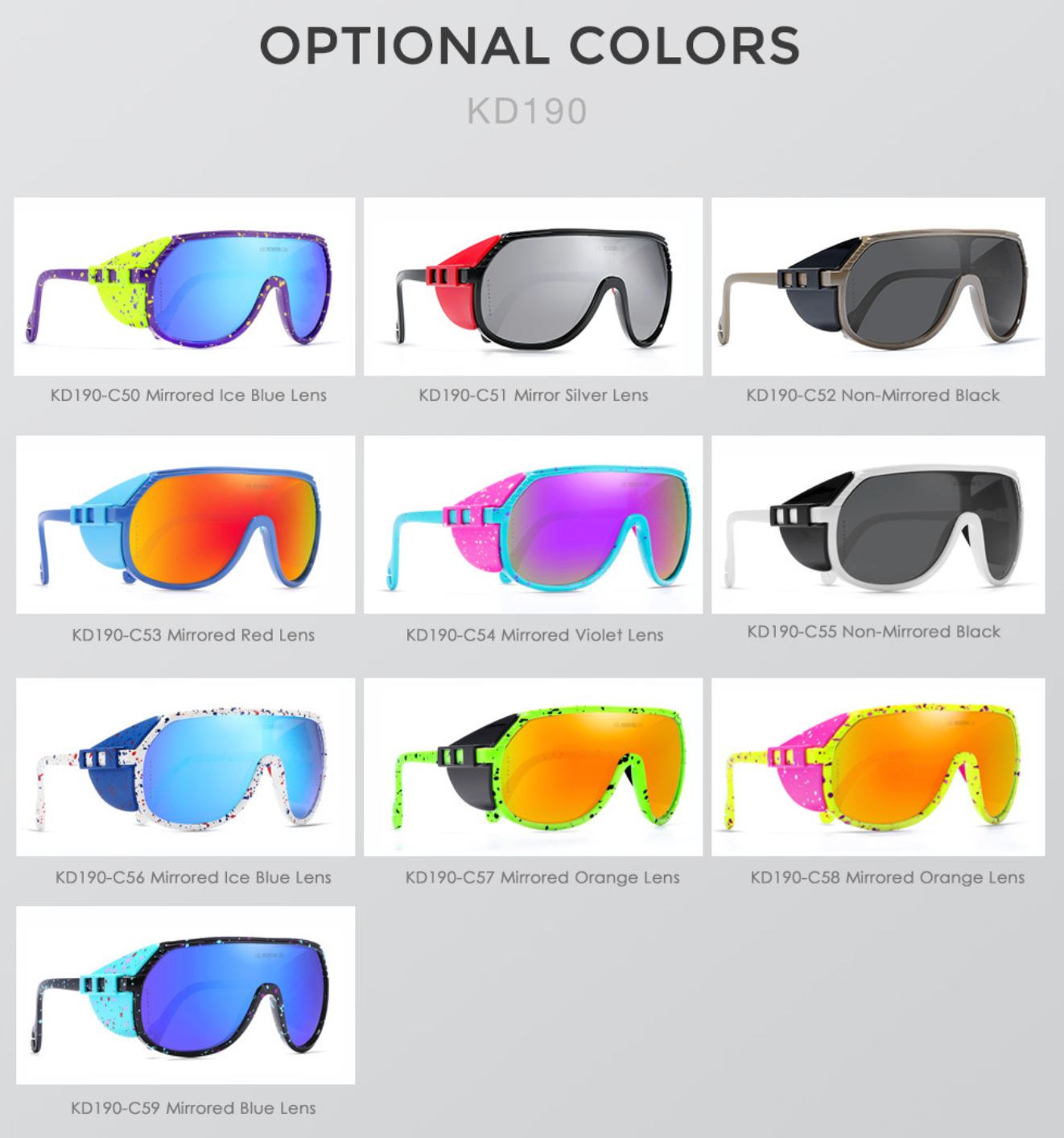 No.061 Polarized Lightweight TR90 Cycling Sport Wraparound Design Sunglasses