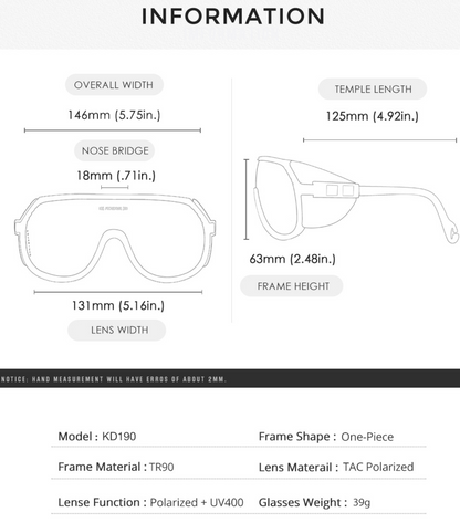 No.061 Polarized Lightweight TR90 Cycling Sport Wraparound Design Sunglasses