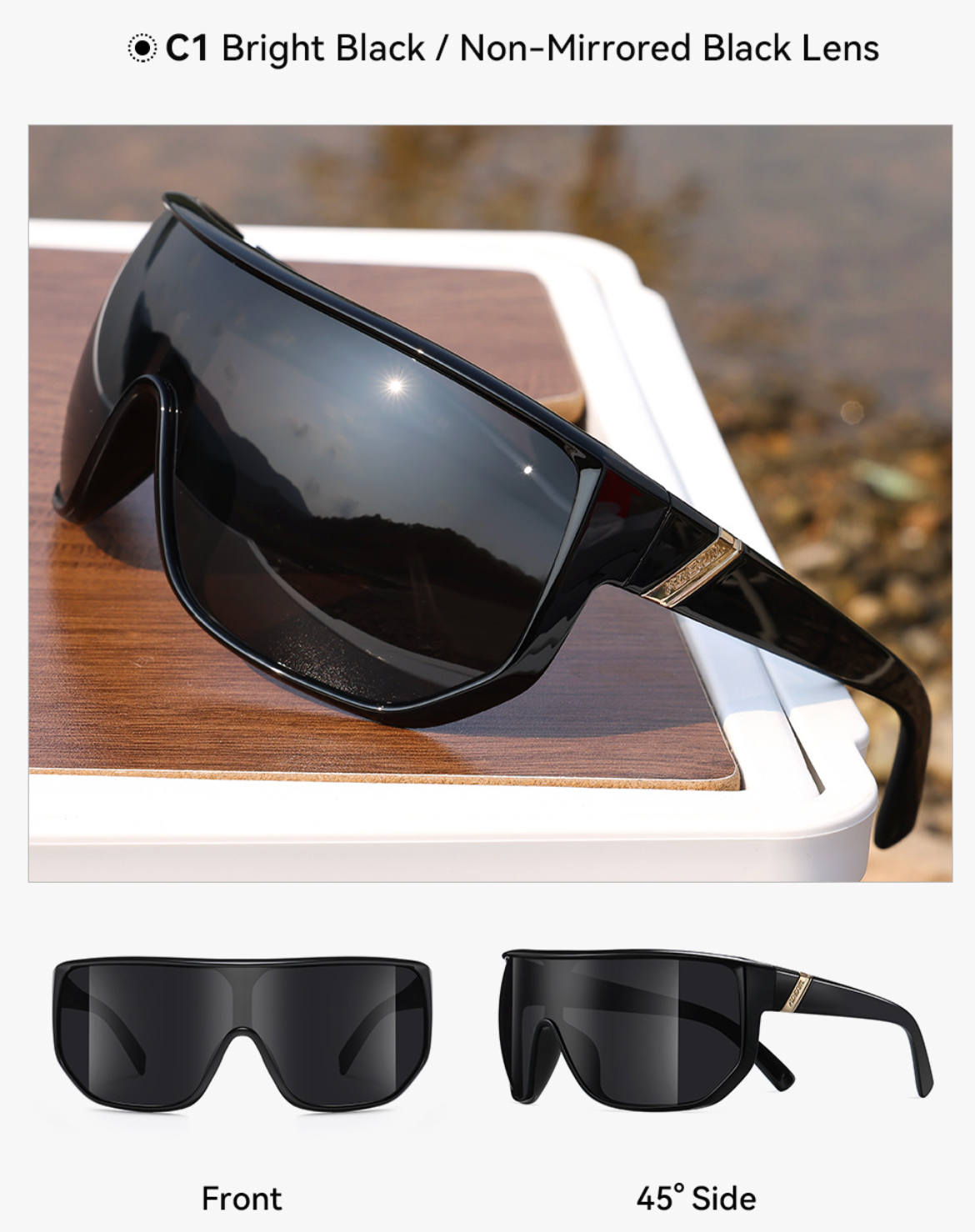 No.052 Polarized Shield Strong Sunlight Protection Modern Sunglasses