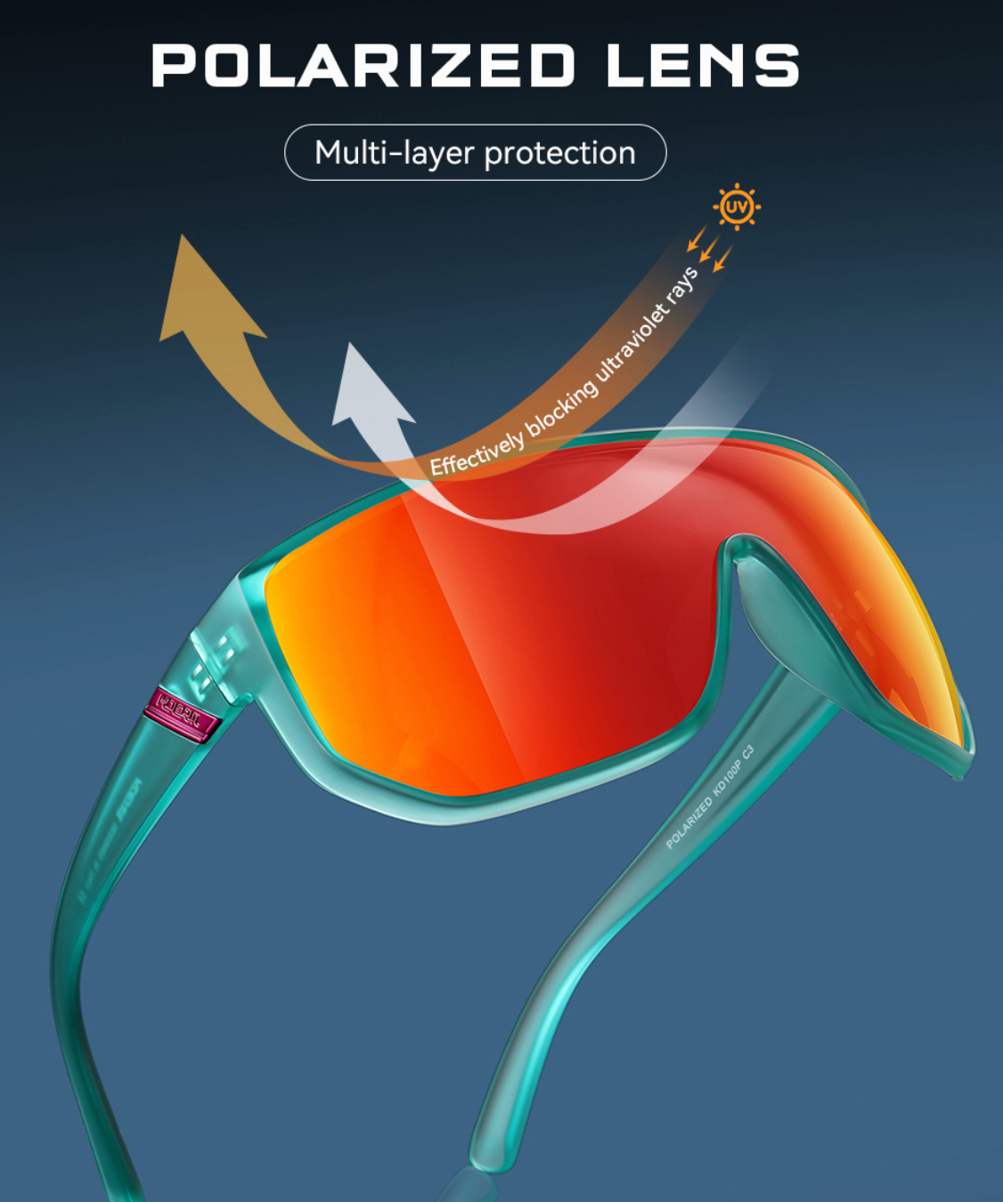 No.052 Polarized Shield Strong Sunlight Protection Modern Sunglasses