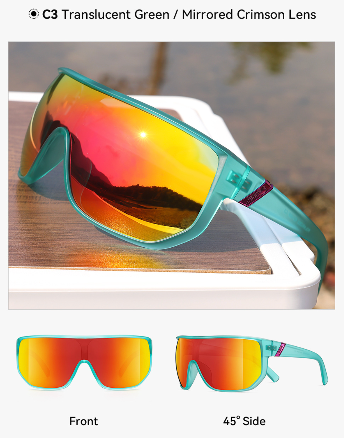 No.052 Polarized Shield Strong Sunlight Protection Modern Sunglasses