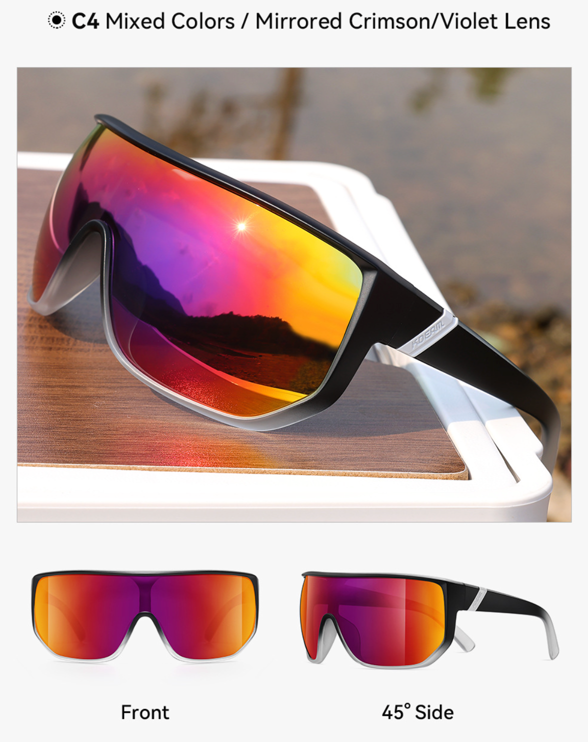 No.052 Polarized Shield Strong Sunlight Protection Modern Sunglasses