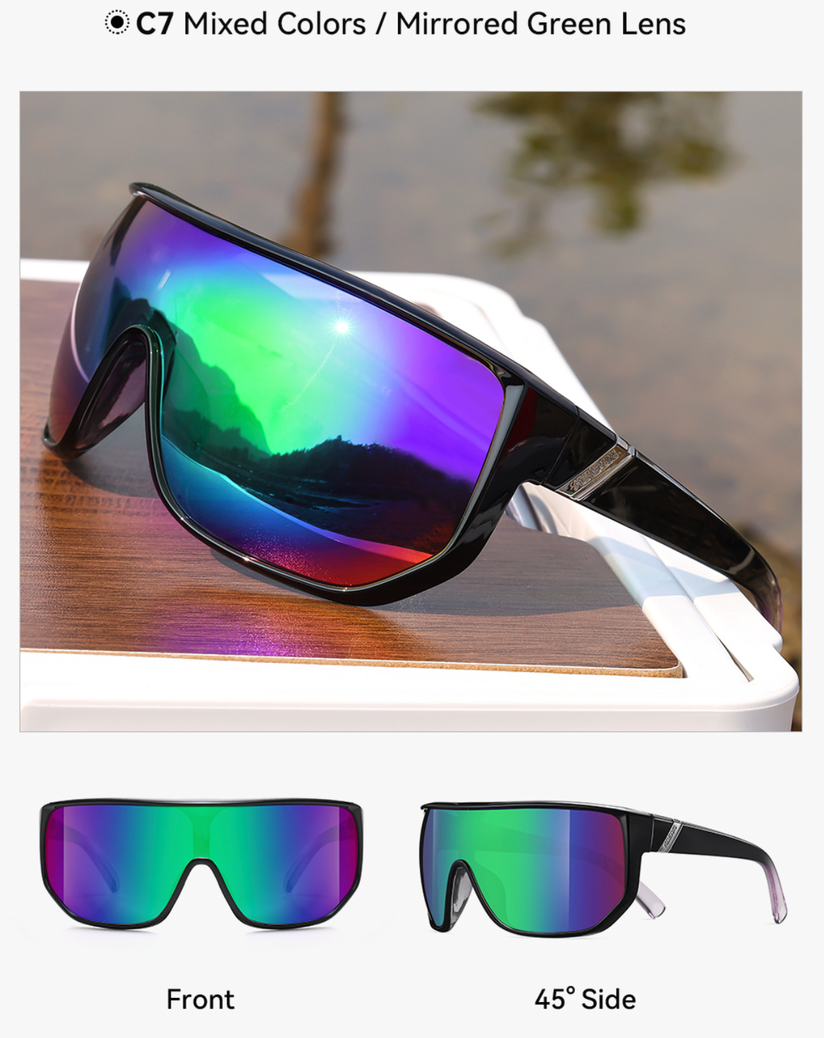 No.052 Polarized Shield Strong Sunlight Protection Modern Sunglasses