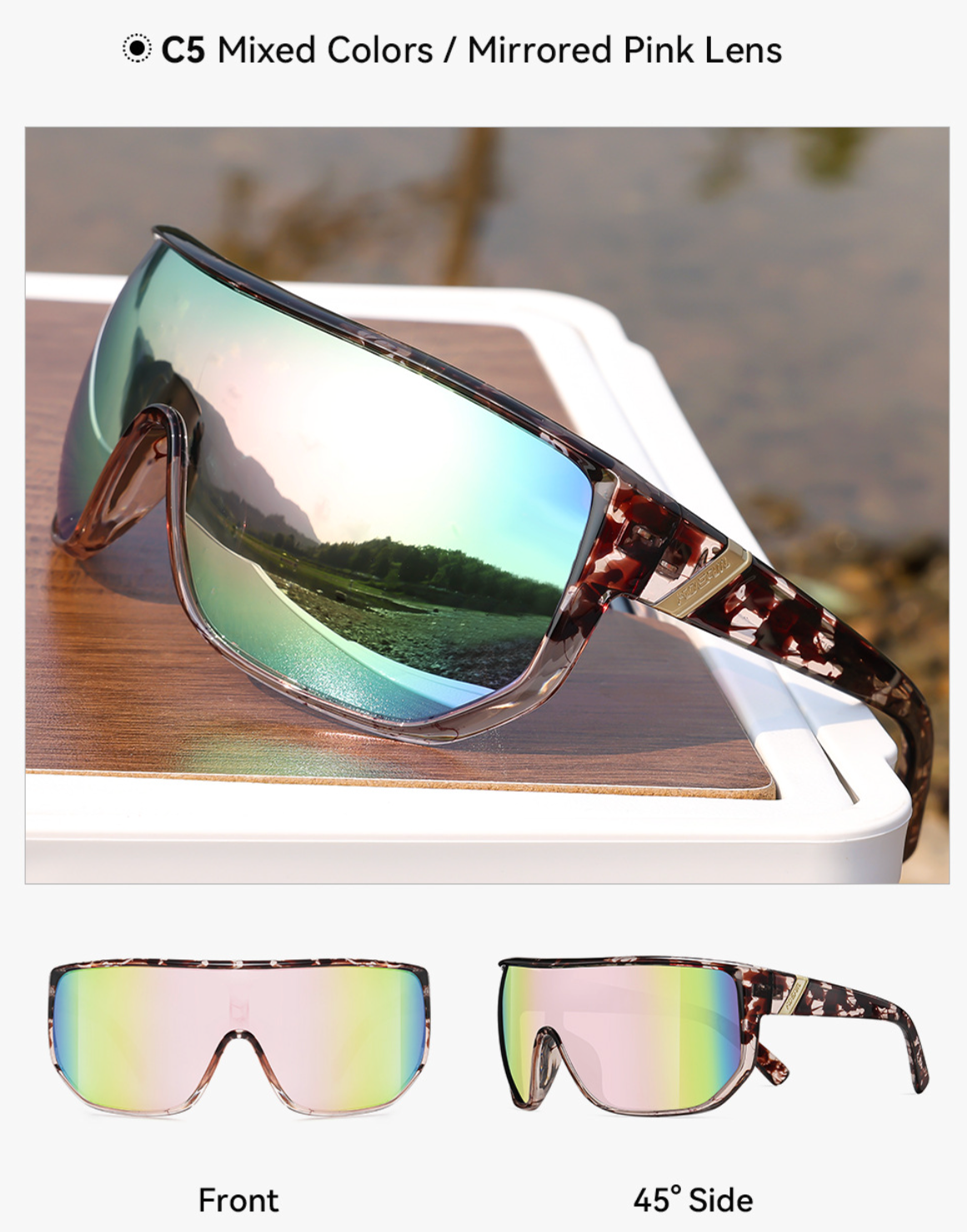 No.052 Polarized Shield Strong Sunlight Protection Modern Sunglasses