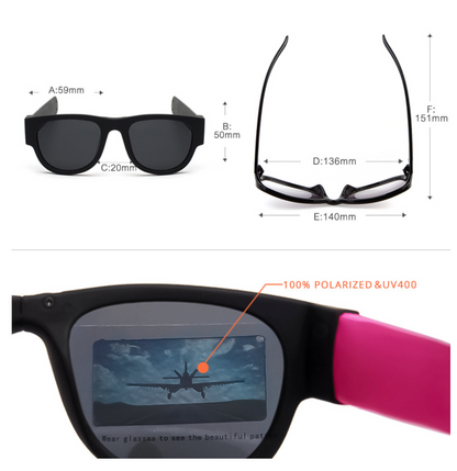 No.055 Polarized Foldable Wrist Wrap Sport Sunglasses For Easy Storage and Portability