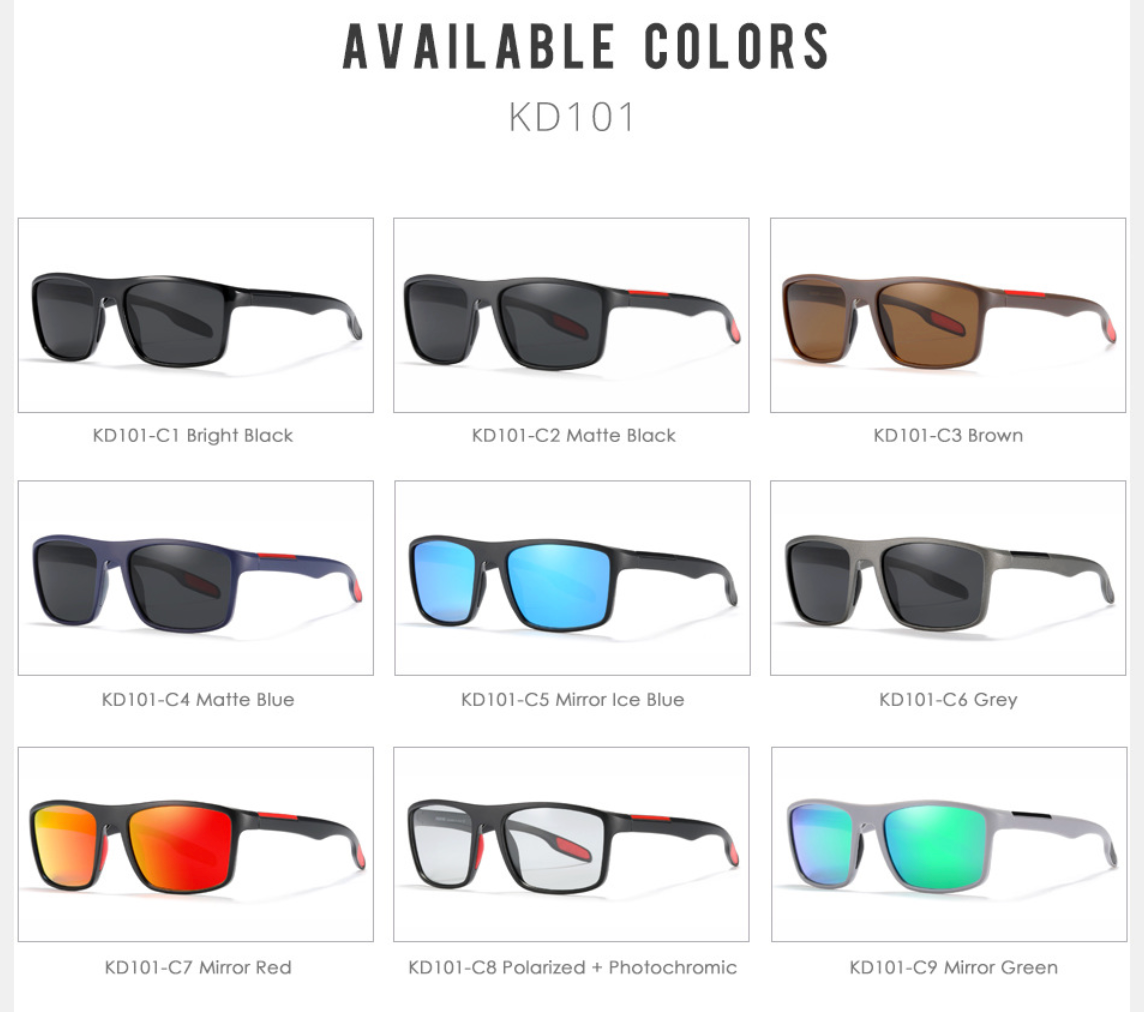 No.057 Polarized Stylish Square Outdoor Activities and Daily Wear Sunglasses