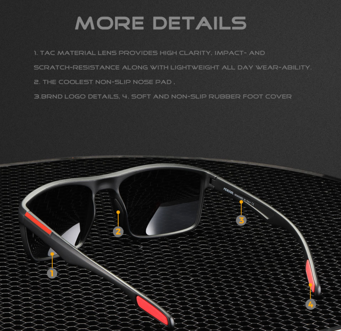 No.057 Polarized Stylish Square Outdoor Activities and Daily Wear Sunglasses