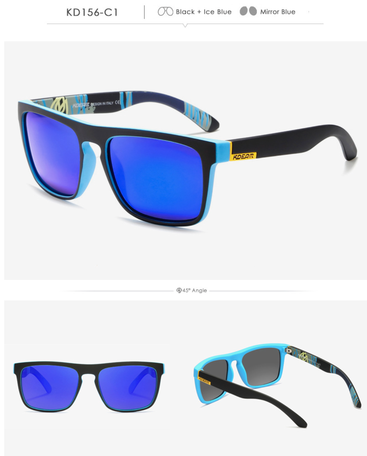 No.053 TAC Polarized & Photochromic Driving Square Outdoor Sports Sunglasses