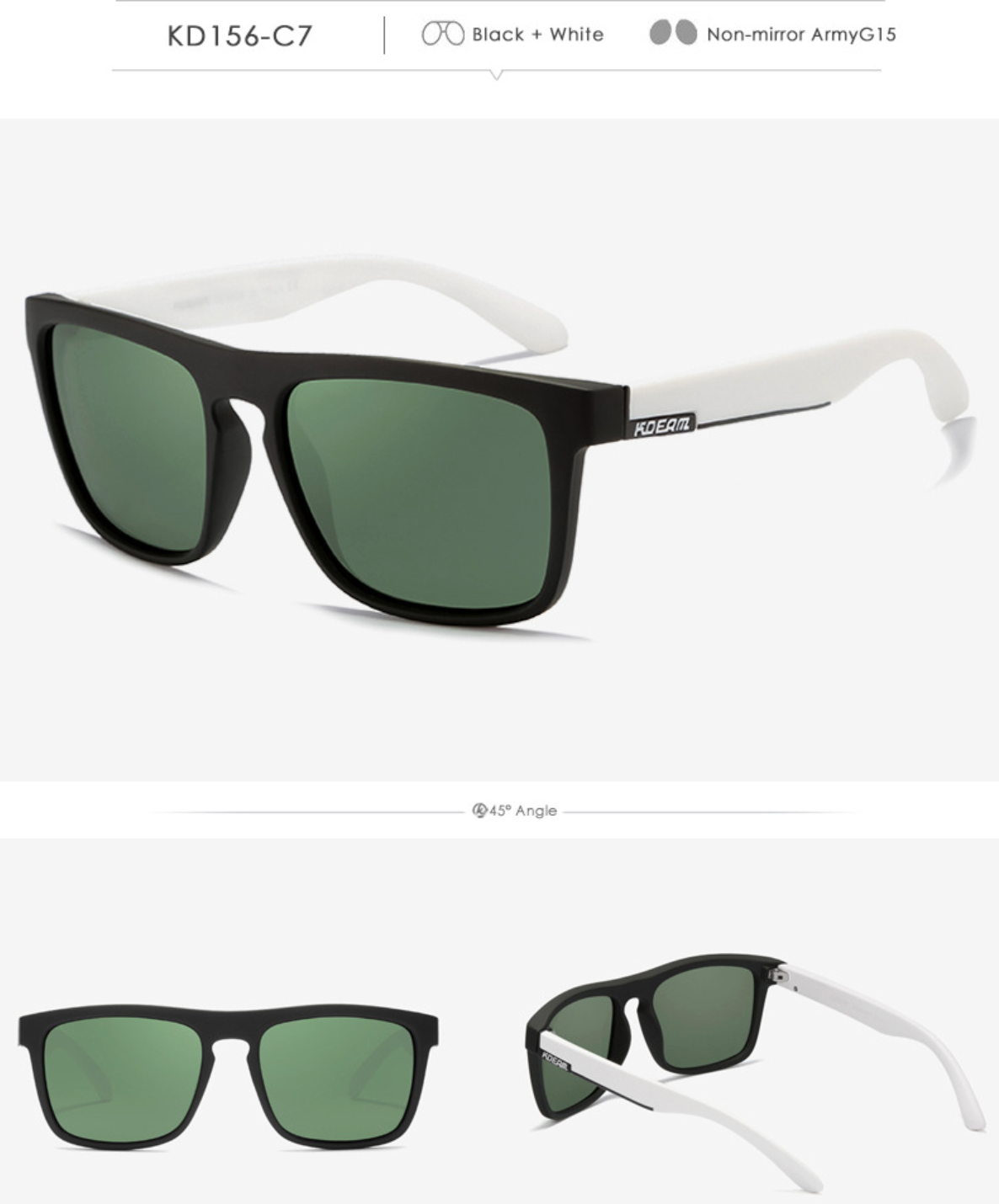 No.053 TAC Polarized & Photochromic Driving Square Outdoor Sports Sunglasses