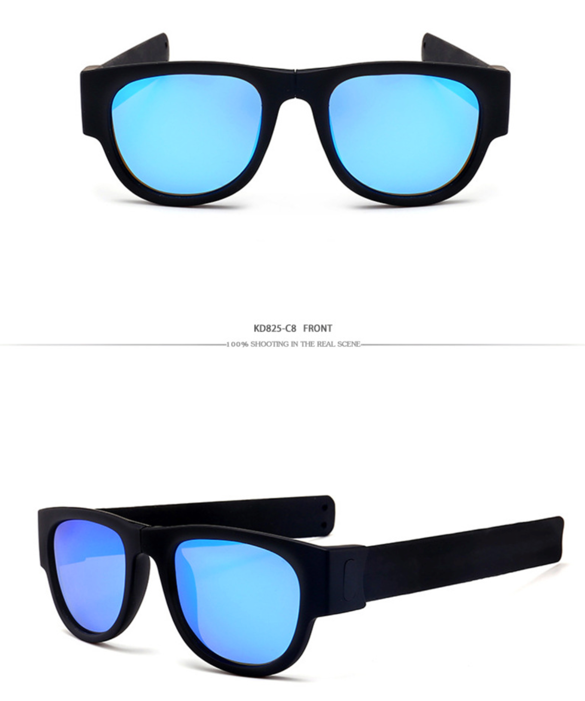 No.055 Polarized Foldable Wrist Wrap Sport Sunglasses For Easy Storage and Portability