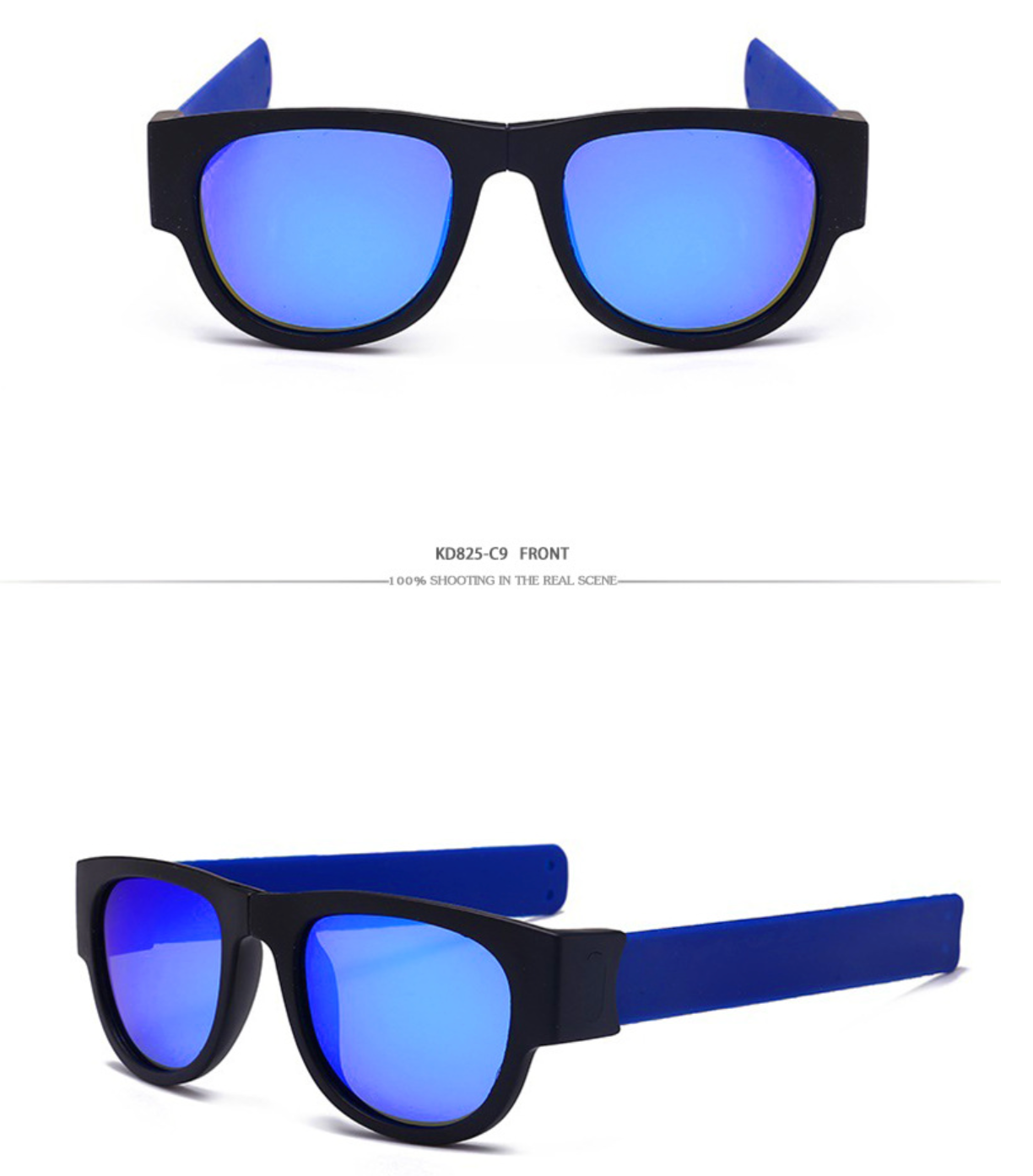No.055 Polarized Foldable Wrist Wrap Sport Sunglasses For Easy Storage and Portability