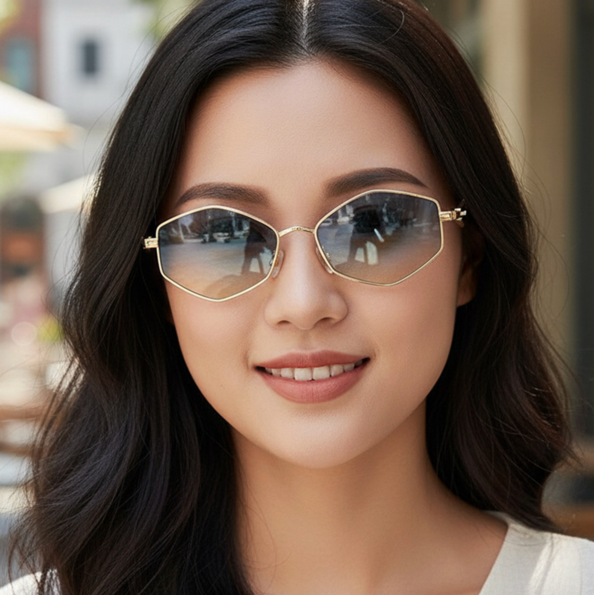 No.013: Hexagon Metal Sunglasses