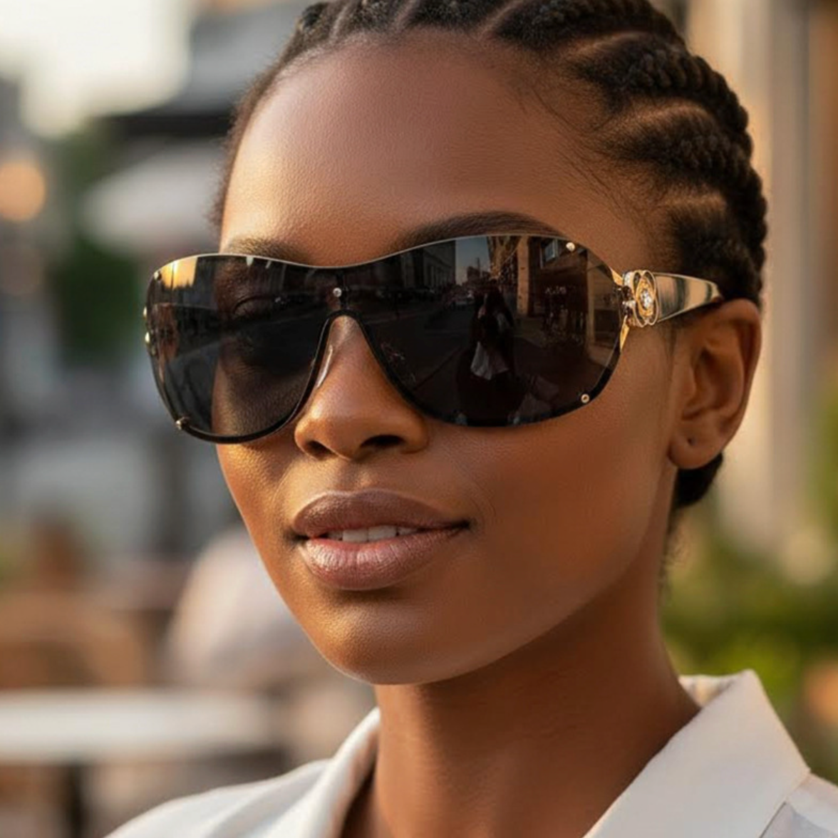 No.014: One-Piece Oval Oversized and Modern Sunglasses