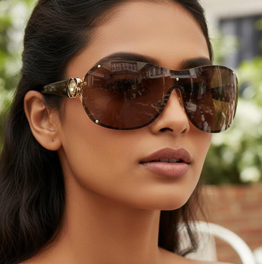 No.014: One-Piece Oval Oversized and Modern Sunglasses