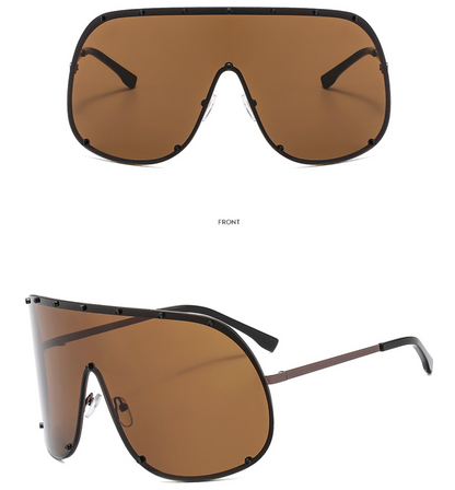 No.004: Oversized and Retro Oval Sunglasse UV400 protection
