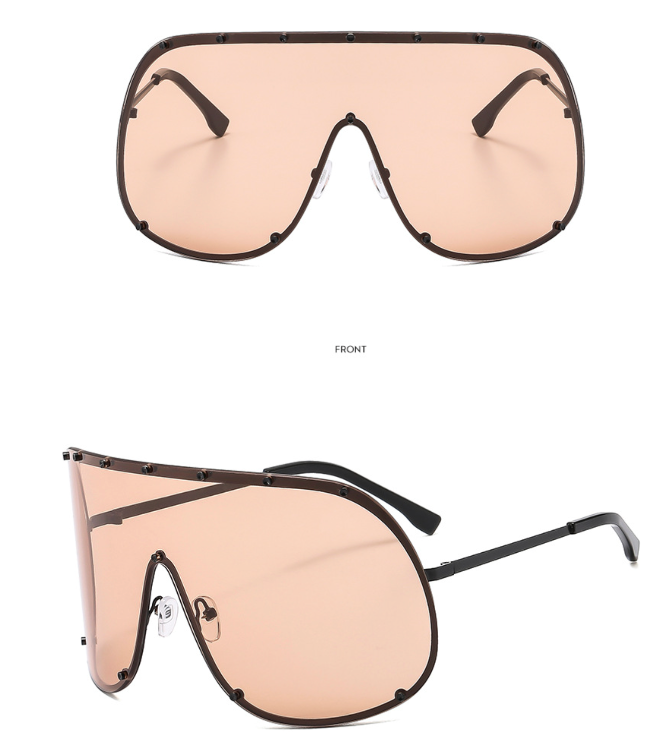No.004: Oversized and Retro Oval Sunglasse UV400 protection