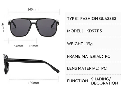 No.005: Double-Bridge Aviator Sunglasses