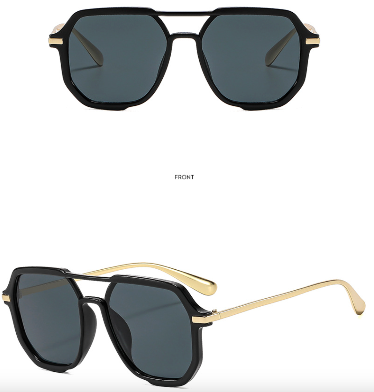 No.028: Double Bridge Aviator Modern and Elegant Sunglasses